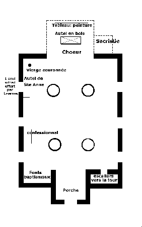  Plan de l'glise du XVIII sicle