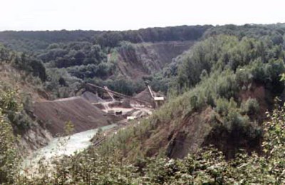 Vue arienne de la carrire Dhordain  Bersillies